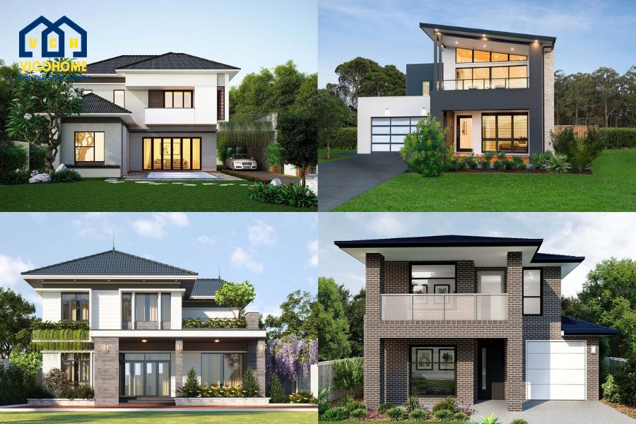 nhà 2 tầng sân vườn
