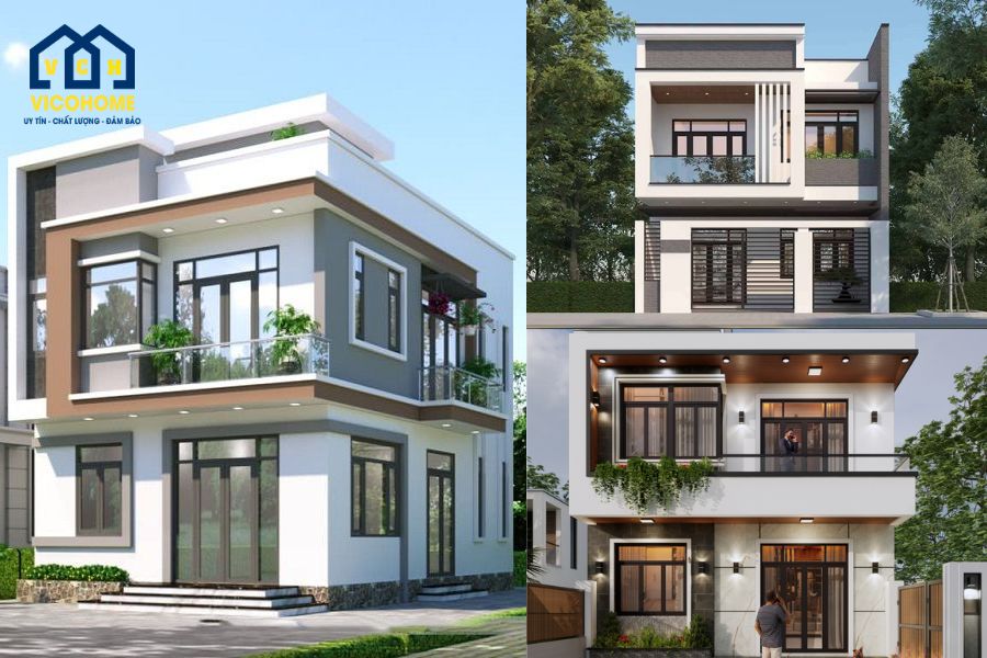 nhà 2 tầng vuông