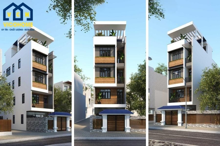 nhà 4 tầng 1 tum