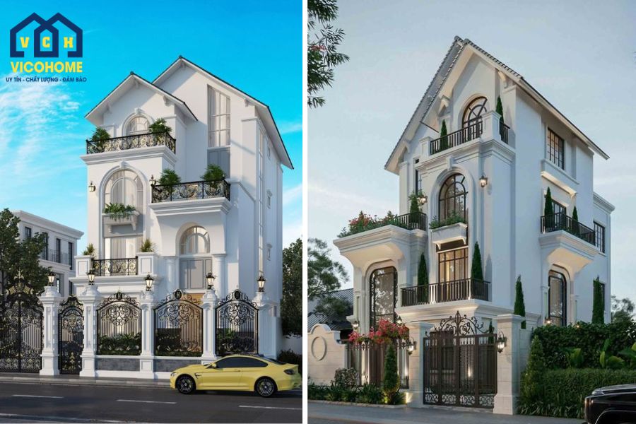 nhà 4 tầng mái thái