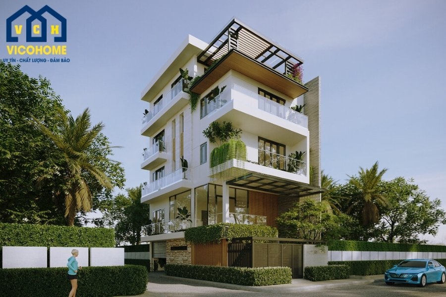 nhà biệt thự 4 tầng
