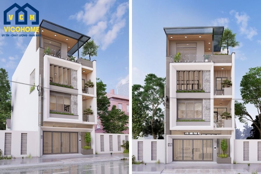 nhà đẹp 4 tầng