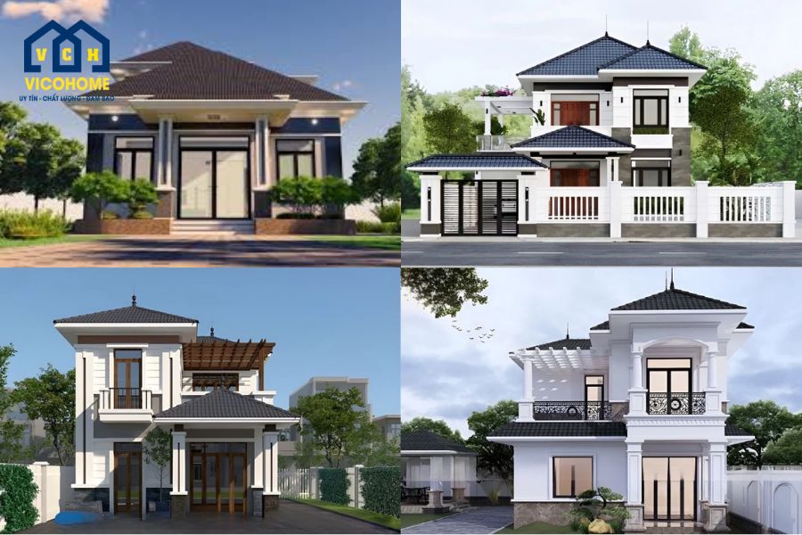 nhà mái nhật 1 trệt 1 lầu