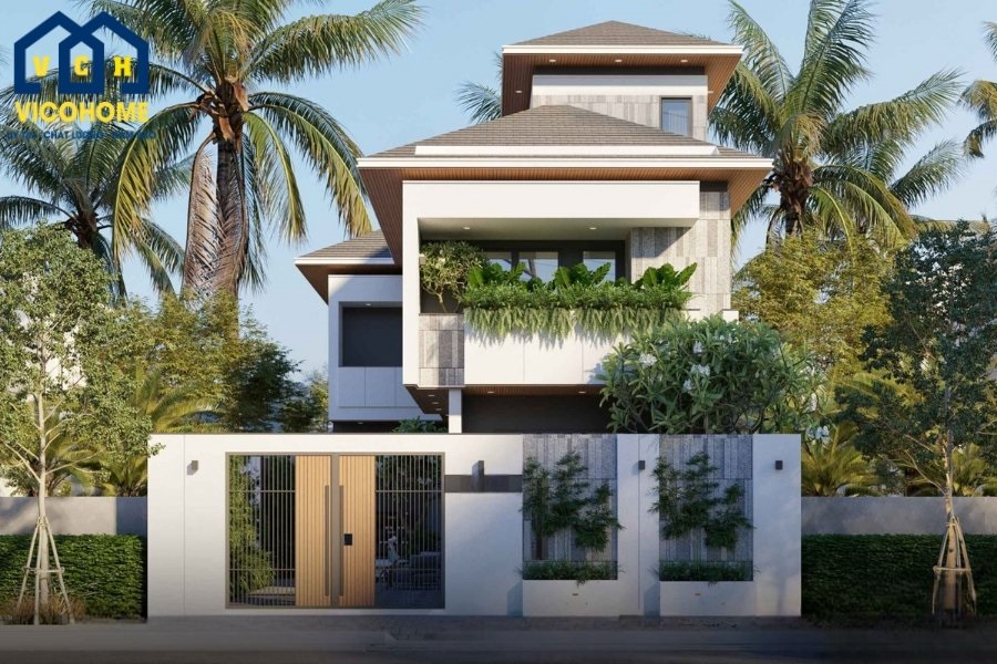 nhà mái nhật 2 tầng đẹp