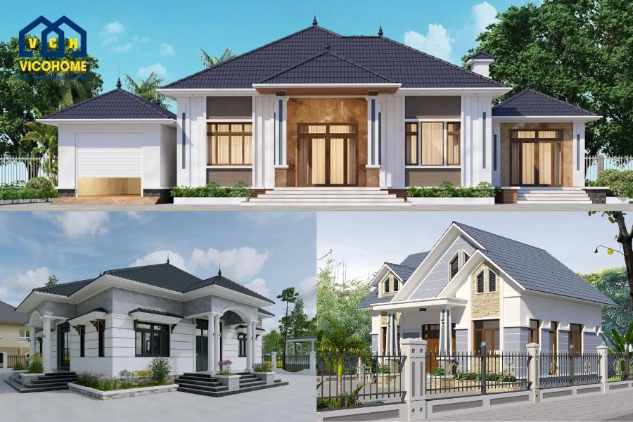nhà mái nhật 4 phòng ngủ