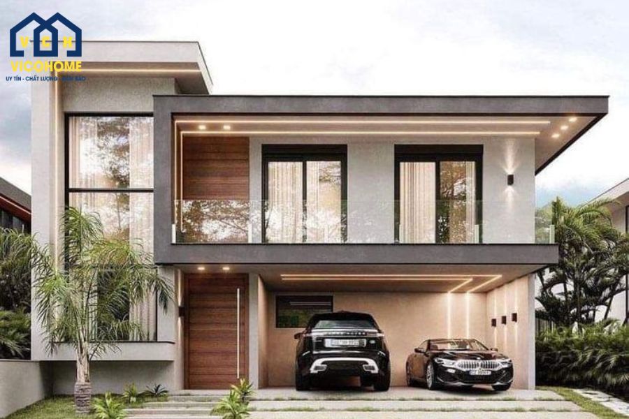 nhà tiền chế 2 tầng