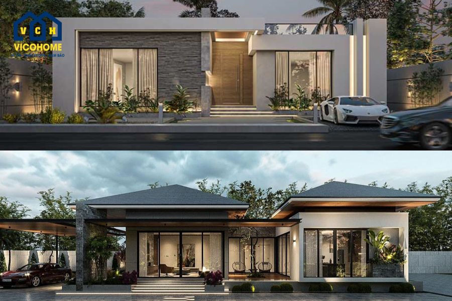 nhà villa 1 tầng