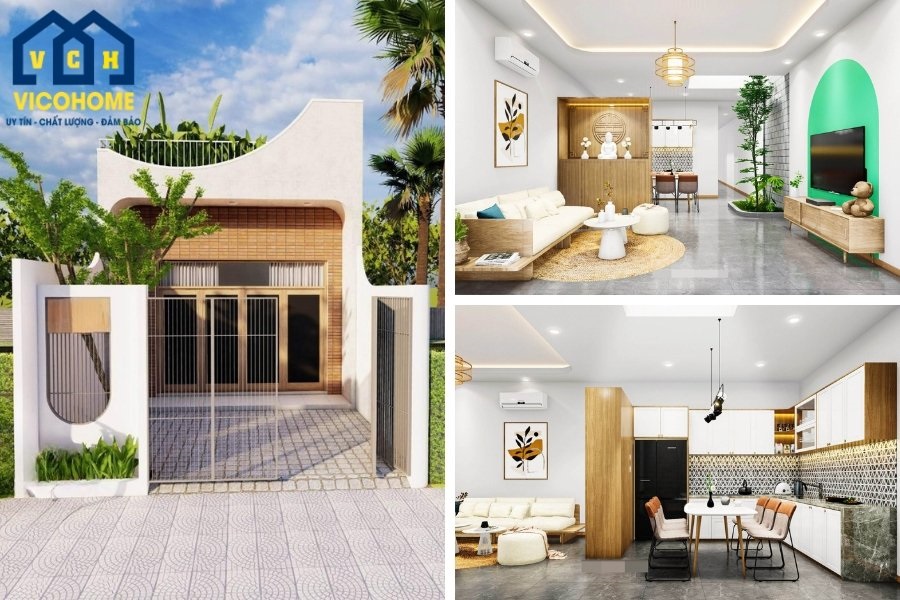 thiết kế nhà 1 tầng