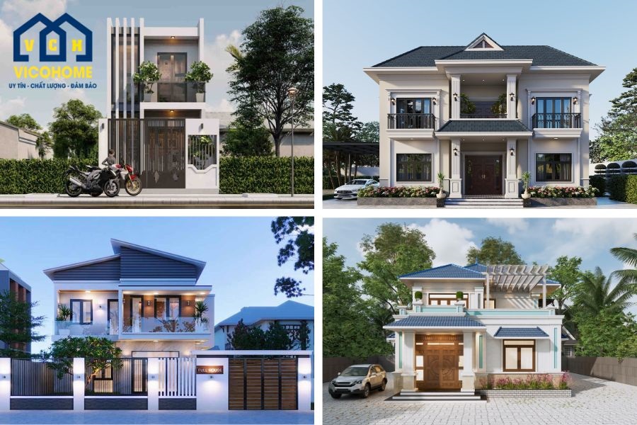 thiết kế nhà 2 tầng có phòng thờ tầng 2
