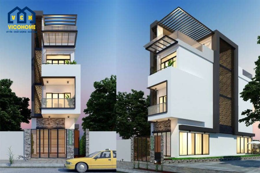 thiết kế nhà 20m2 3 tầng