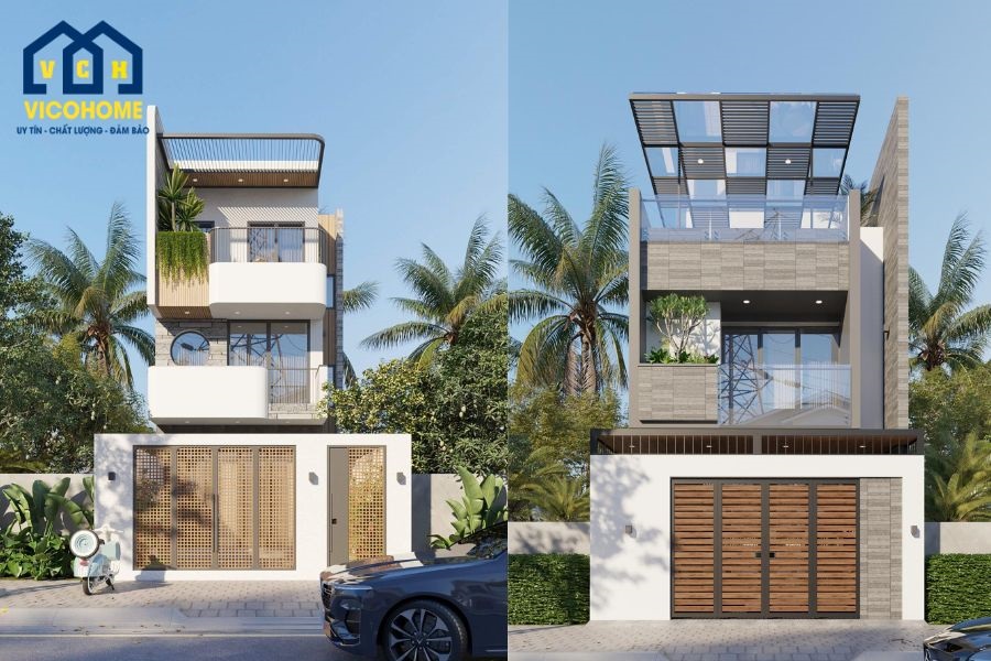 thiết kế nhà 7x15m 2 tầng