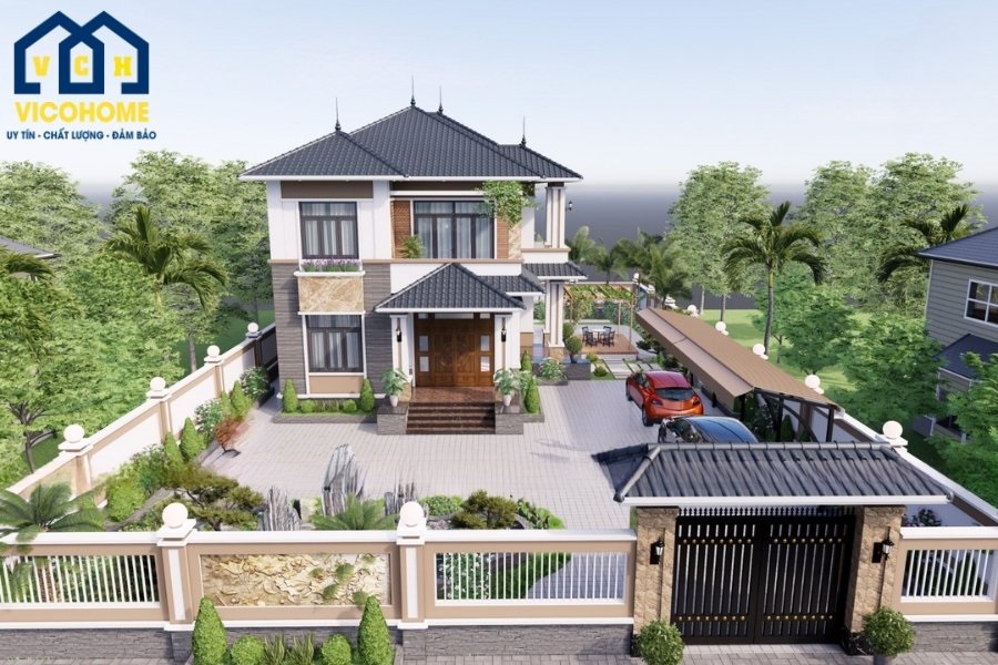 thiết kế nhà mái nhật