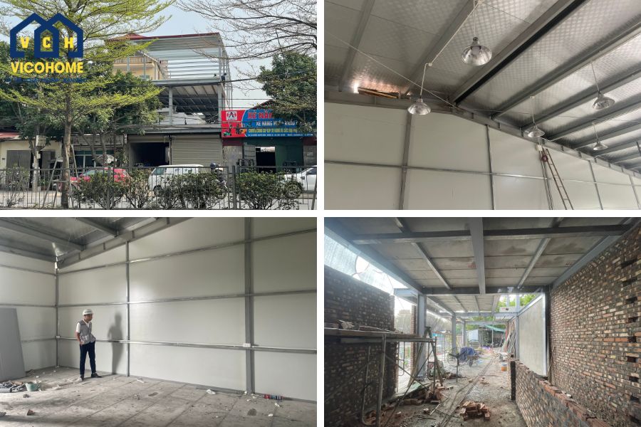 xây dựng nhà khung thép 2 tầng