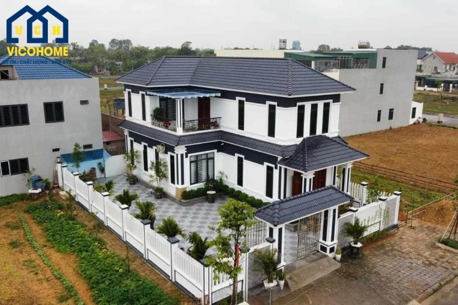 xây nhà chữ l 2 tầng
